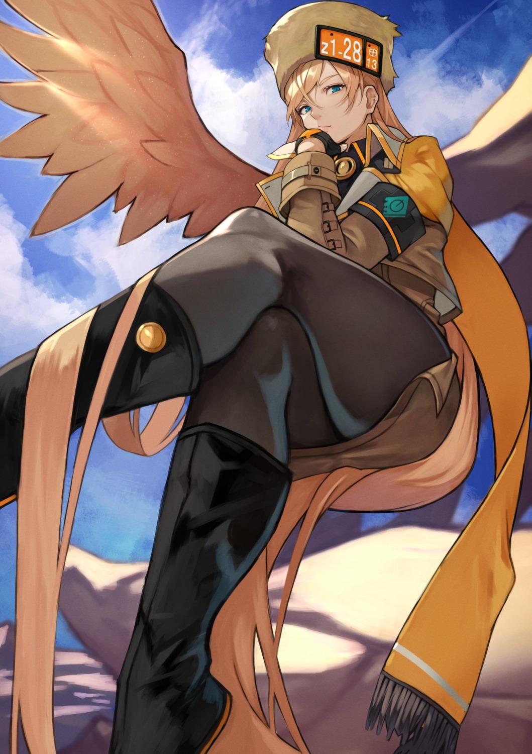 guilty_gear_xrd, gym_uniform, millia_rage, pantyhose, wings, yoshio_(55level)