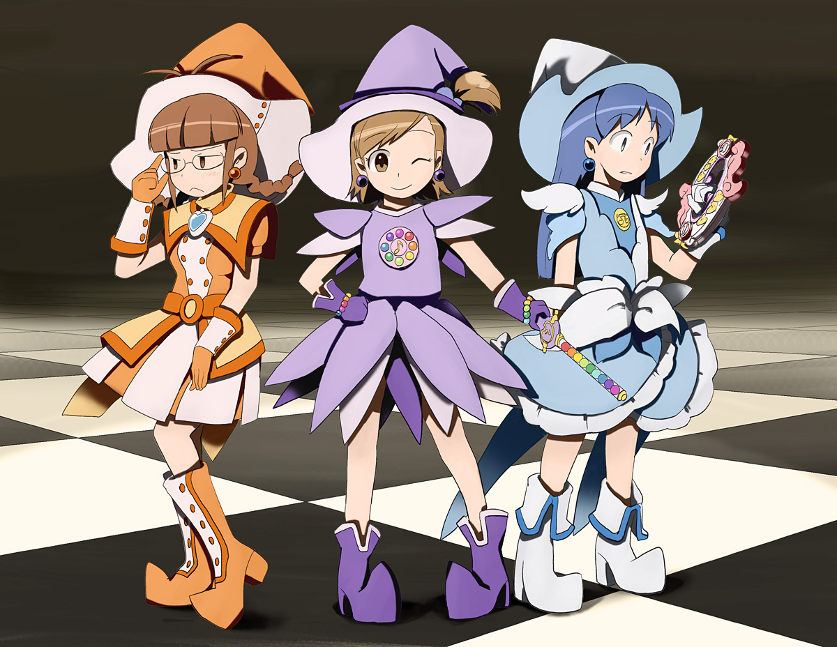 akizuki_ritsuko, futami_mami, hirosato, kisaragi_chihaya, ojamajo_doremi, parody, the_idolm@ster