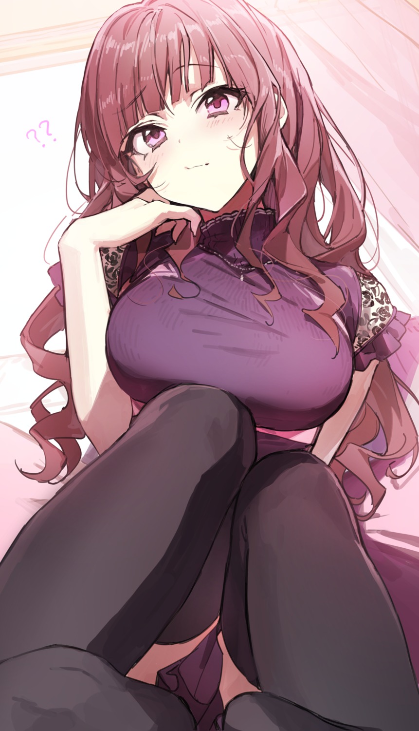 skirt_lift, thighhighs, wata_(attaka_taoru)