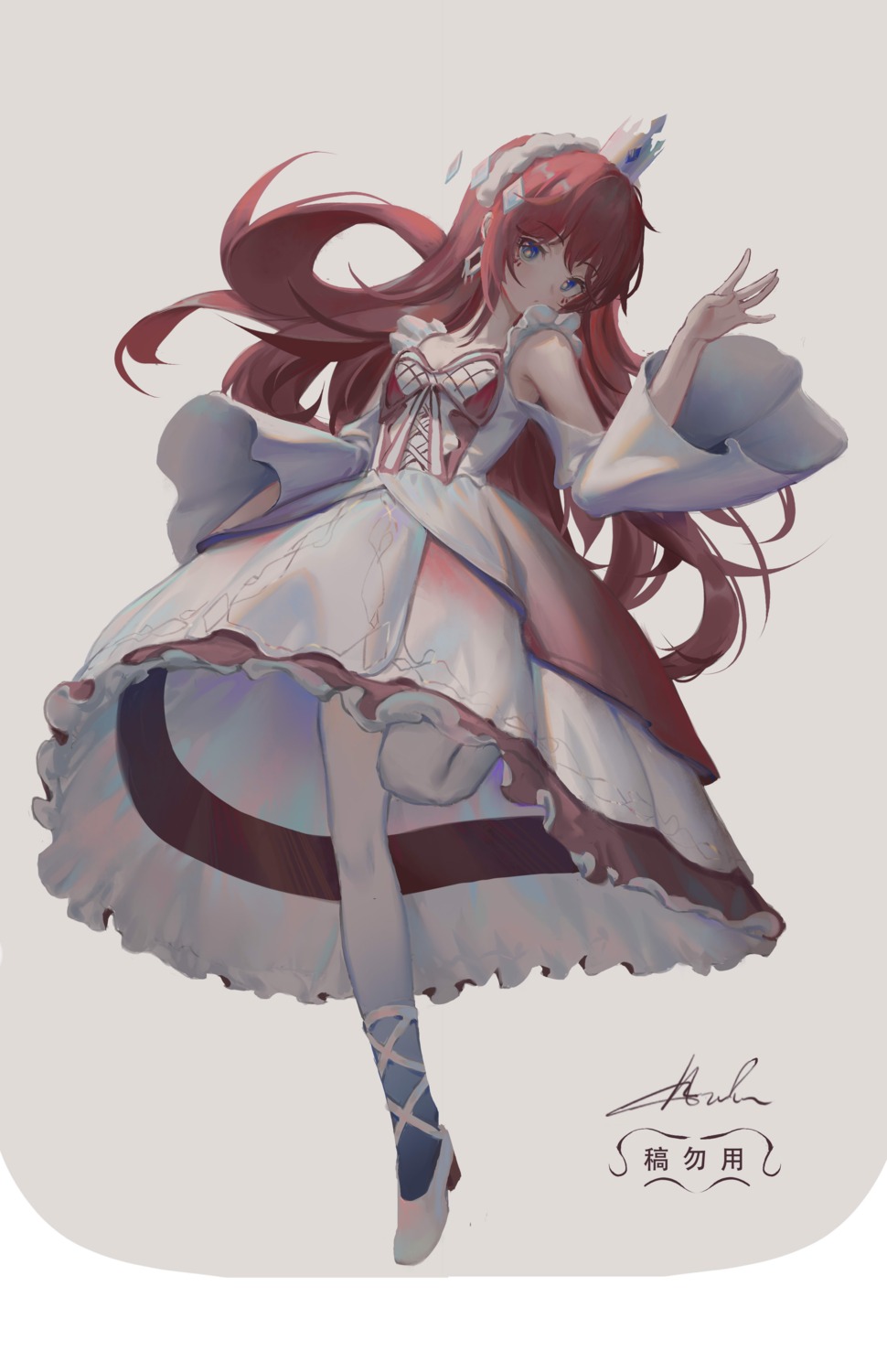 anhao1224, dress, heels, skirt_lift