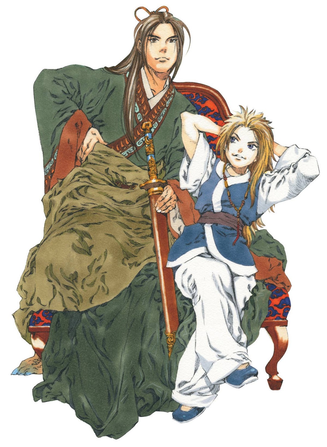 enki, japanese_clothes, juuni_kokuki, male, shouryuu, sword, yamada_akihiro