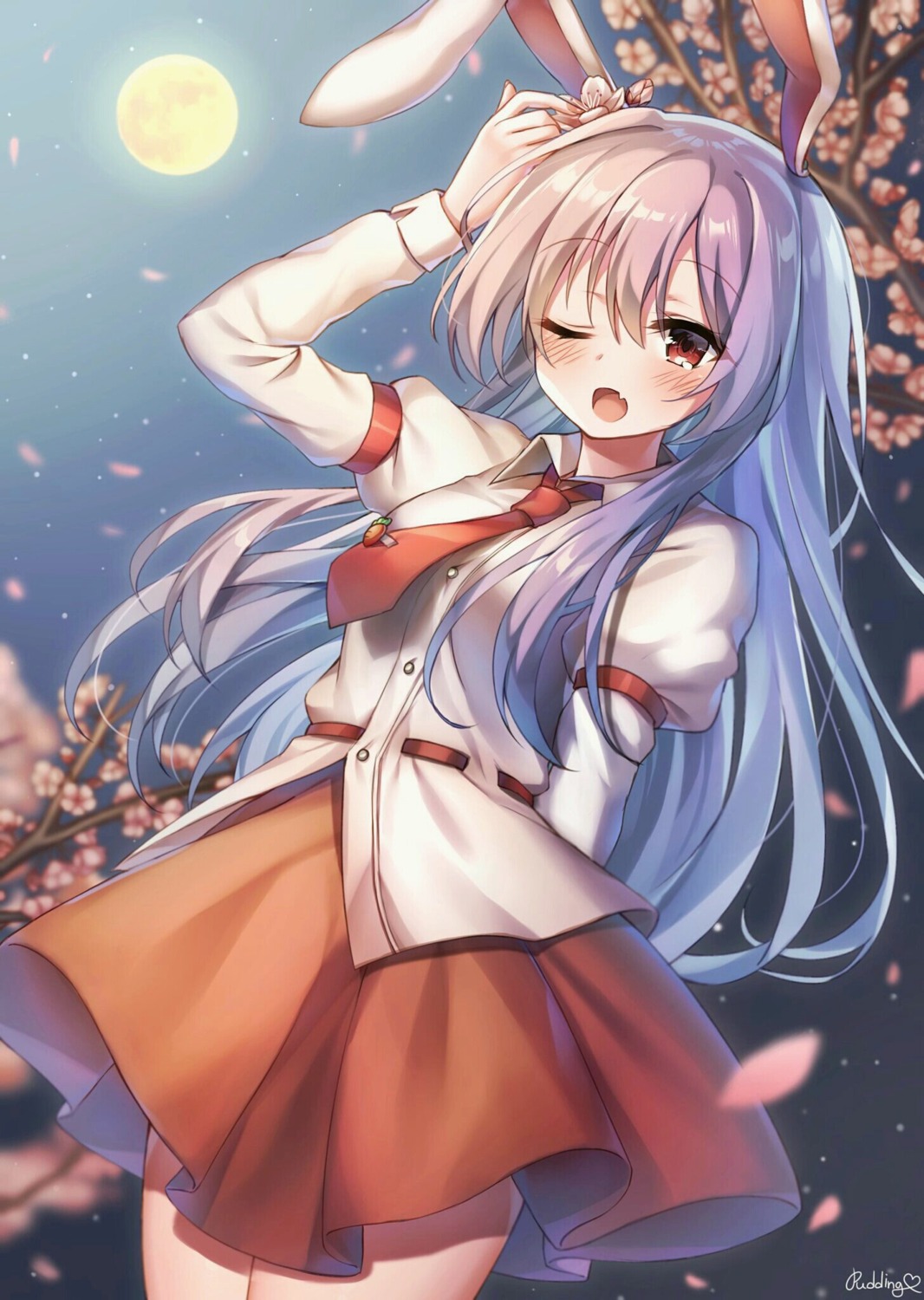 animal_ears, bunny_ears, pudding_(skymint_028), reisen_udongein_inaba, touhou