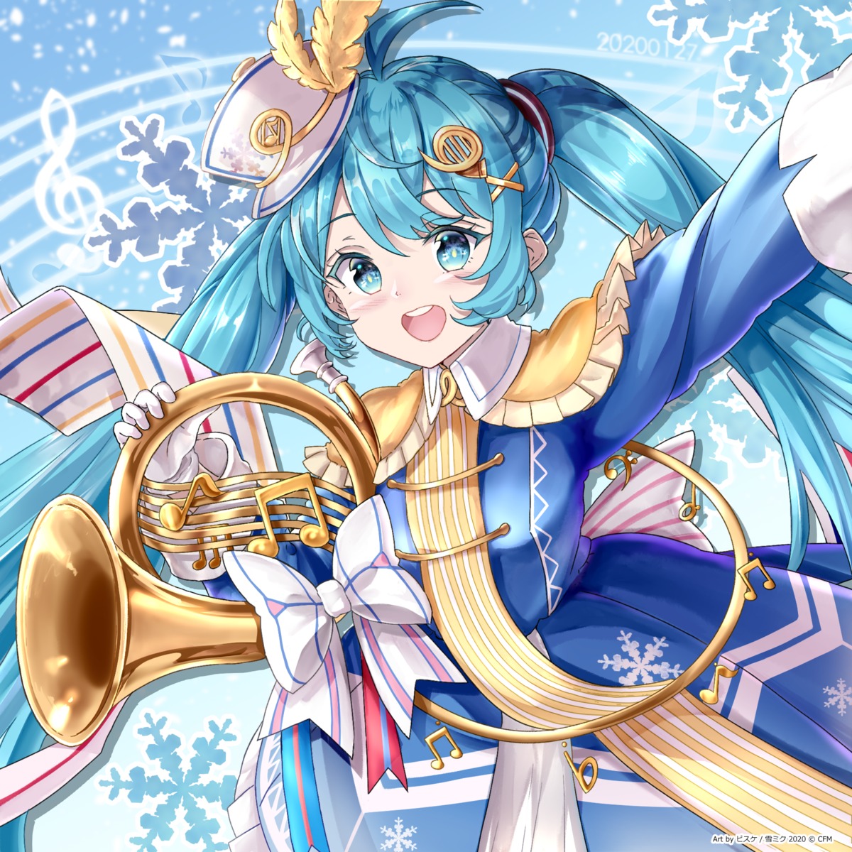 hatsune_miku, hehehzb, uniform, vocaloid, yuki_miku