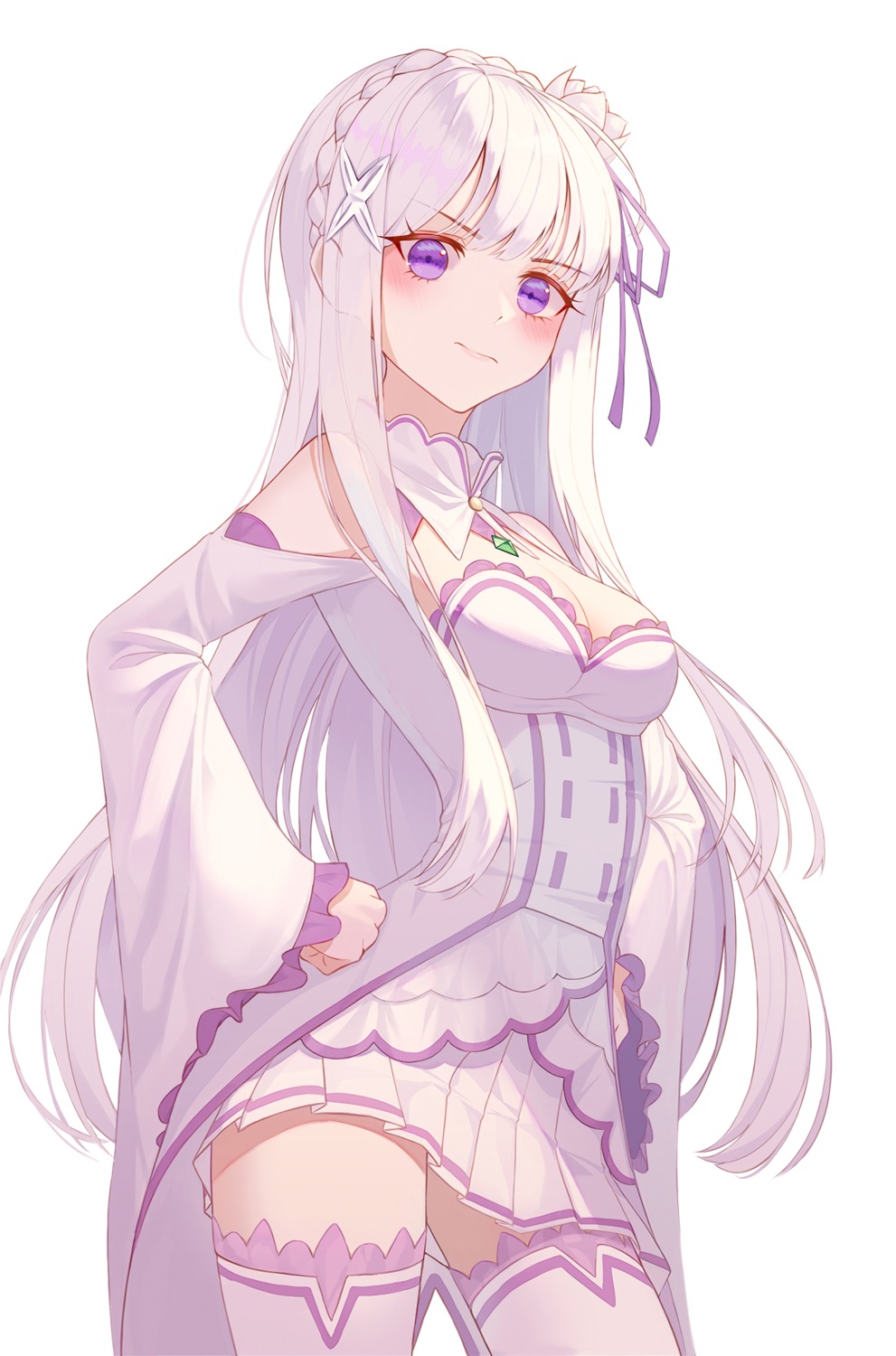 daimi_94, emilia_(re_zero), re:zero_kara_hajimeru_isekai_seikatsu, thighhighs