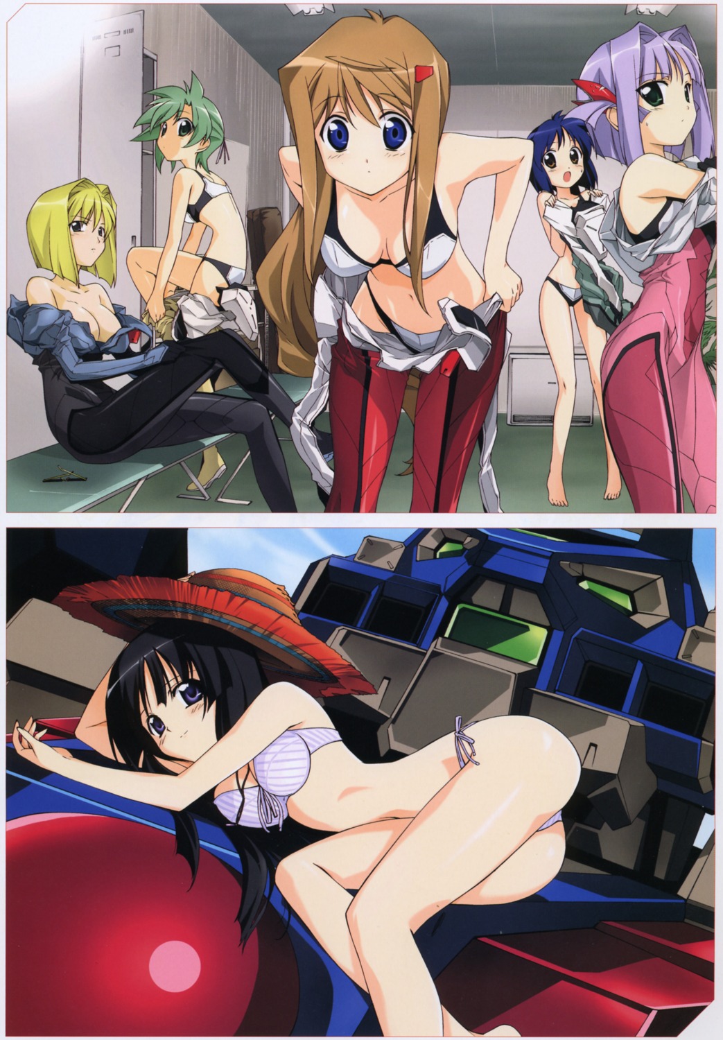 bikini, bodysuit, bra, cleavage, hiiragi_akao, jinki, jinki_extend, kawamoto_satsuki
