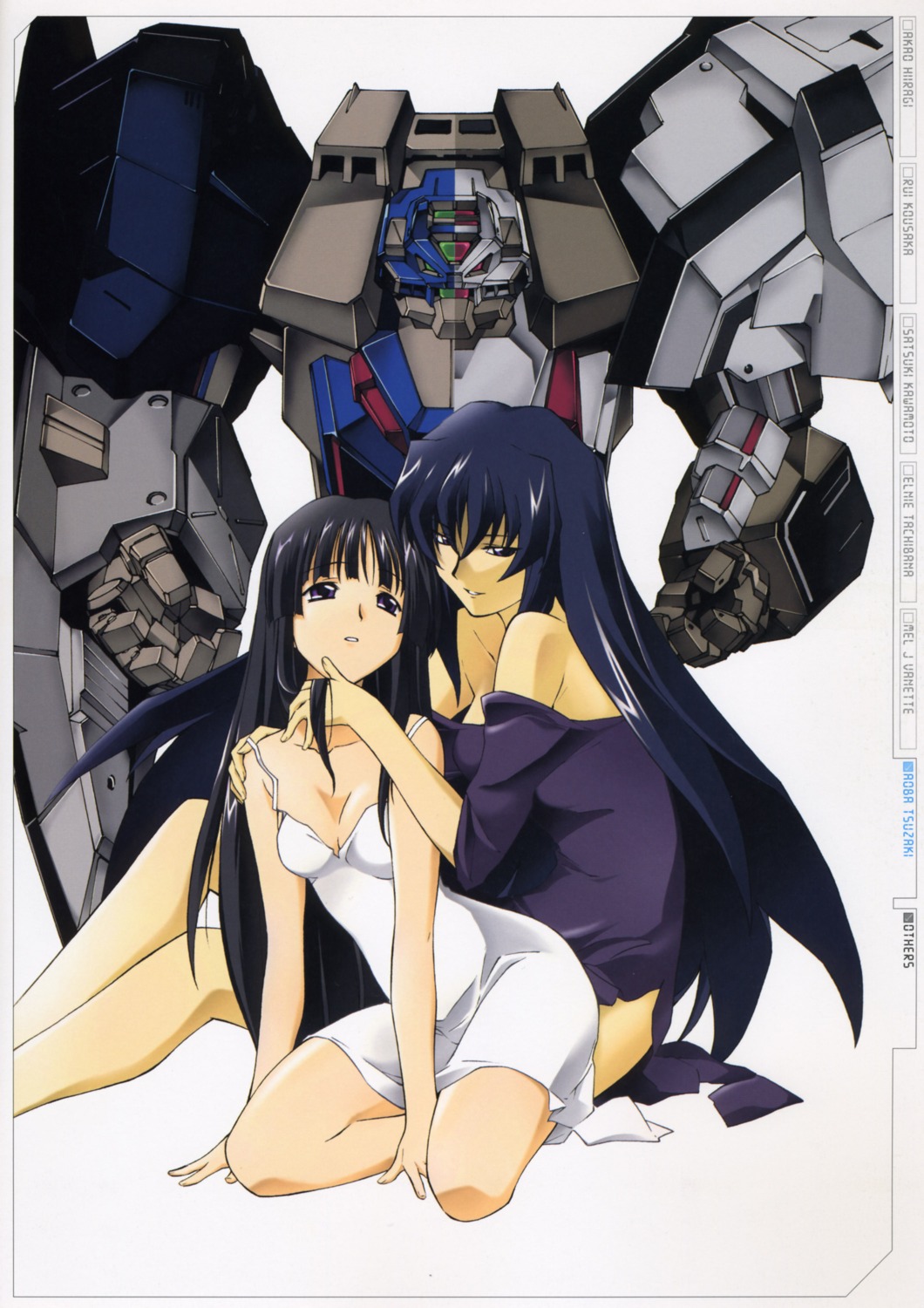 cleavage, dress, jinki, jinki_extend, mecha, summer_dress, tsunashima_shirou, tsuzaki_aoba
