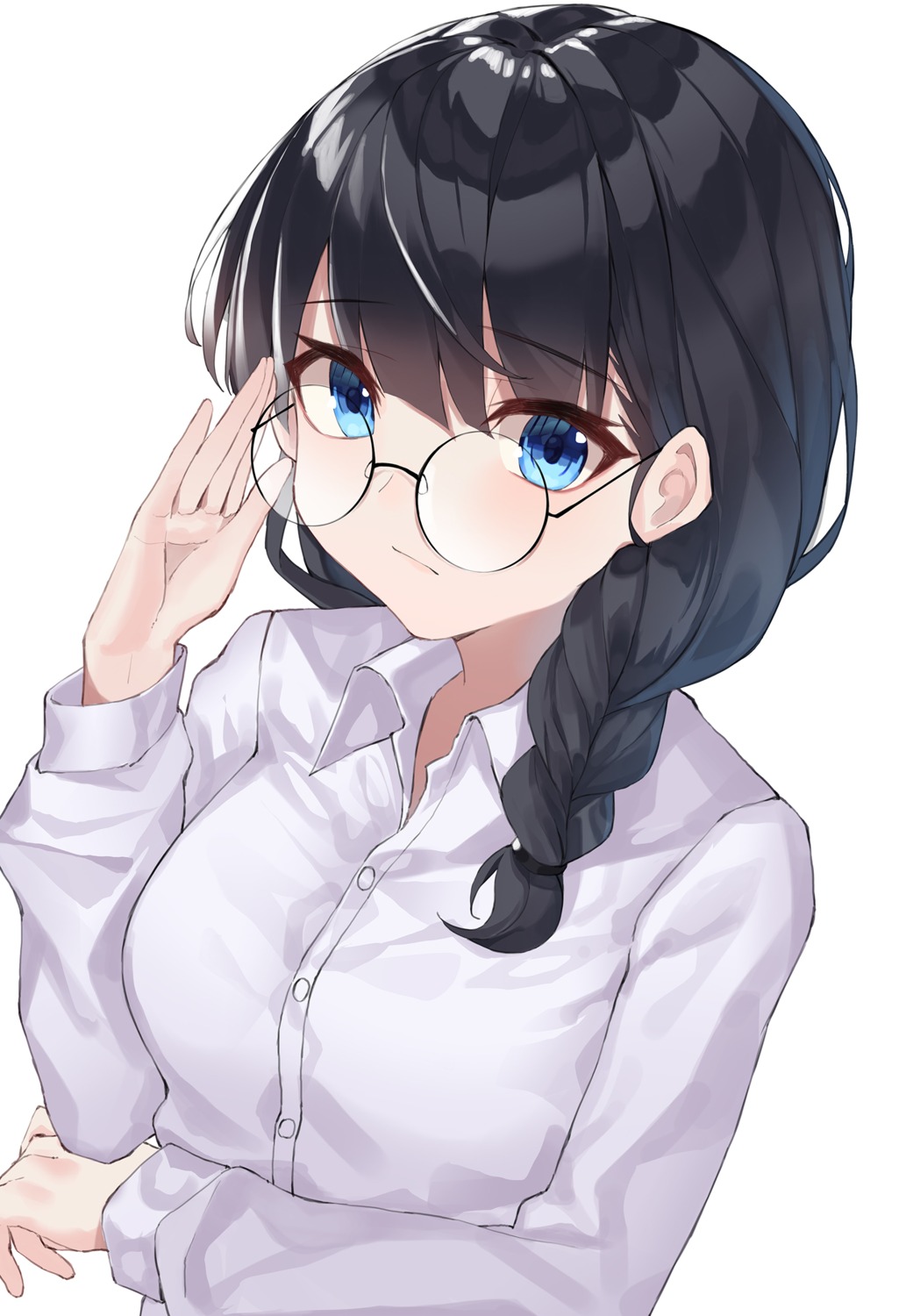 dress_shirt, megane, minin982