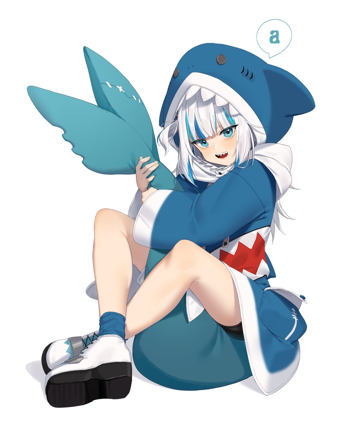 gawr_gura, gdd_(vkejr702), hololive, hololive_english, tail