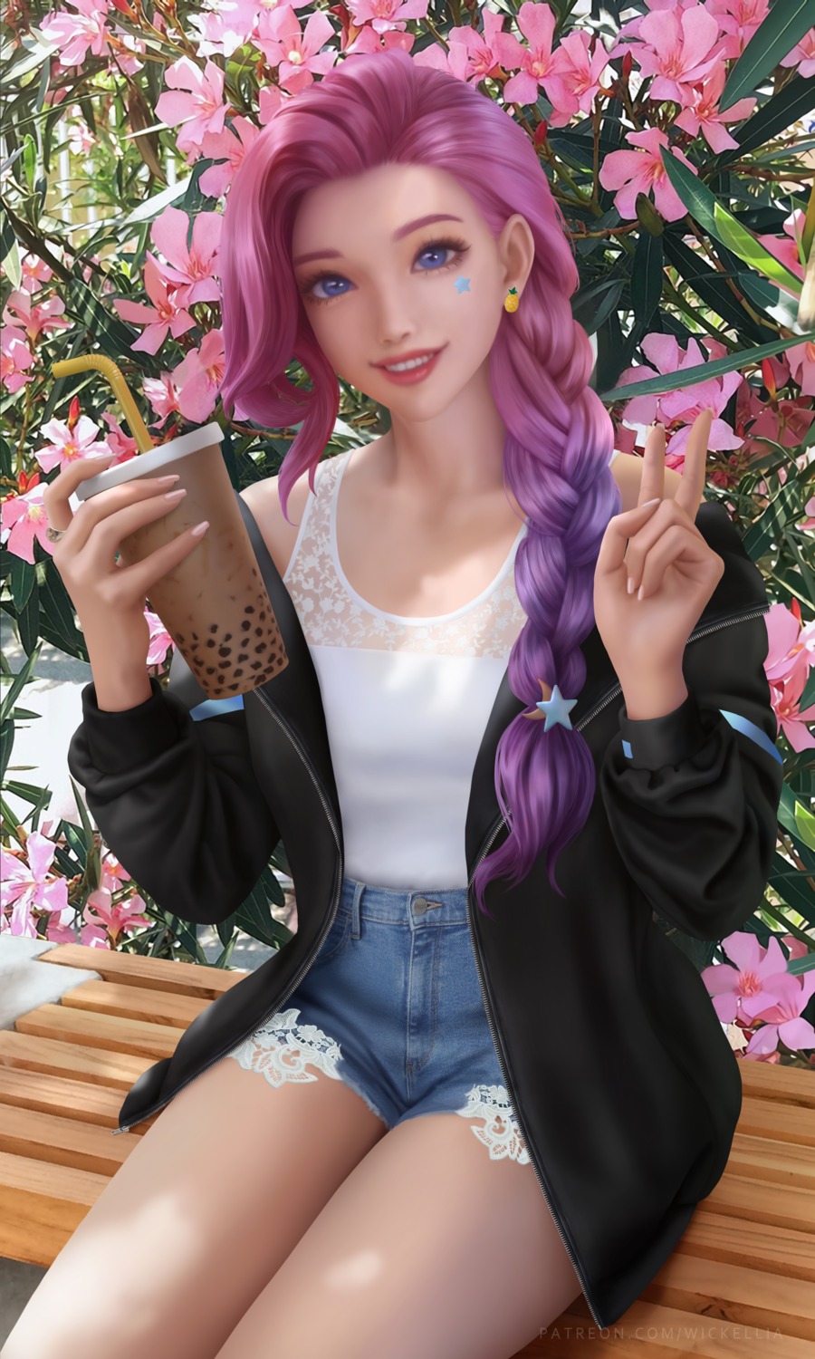 league_of_legends, see_through, seraphine, wickellia