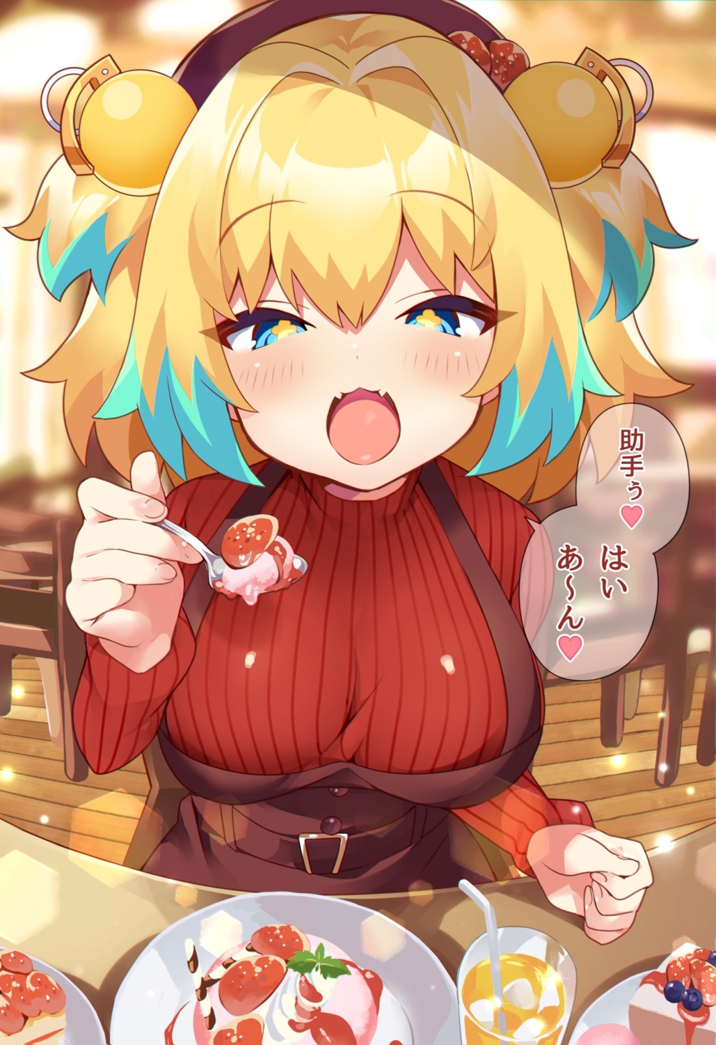 bomber_girl, dress, kinoshita_sasami, pine_(bombergirl), sweater