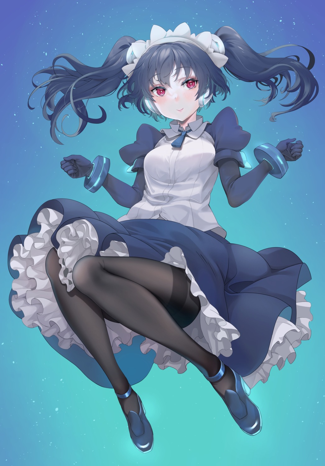 heels, maid, pantyhose, sharekoube, skirt_lift