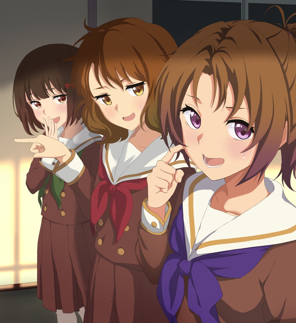 gekijouban_hibike!_euphonium, hibike!_euphonium, hisaishi_kanade, nakagawa_natsuki, oumae_kumiko, raku_rakugaki, seifuku