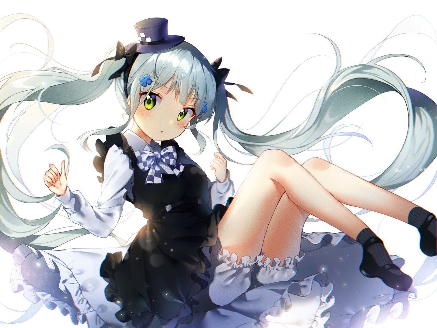 bloomers, dress, girls_frontline, gothic_lolita, hk416_(girls_frontline), lolita_fashion, sigi, skirt_lift