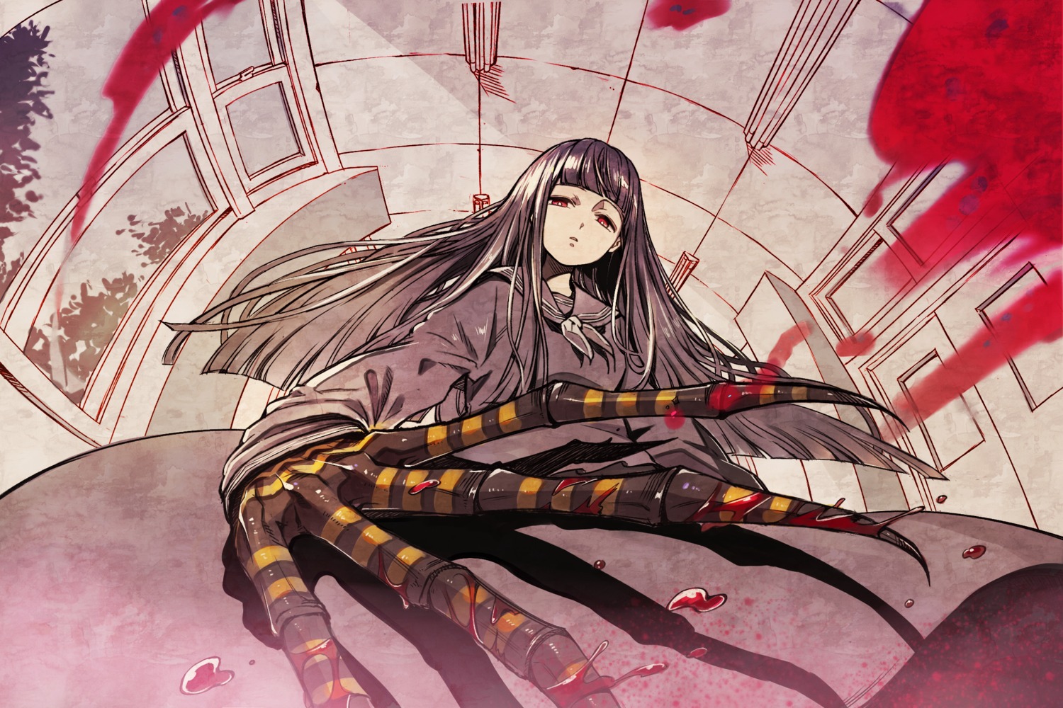 blood, miya9, monster_girl, seifuku