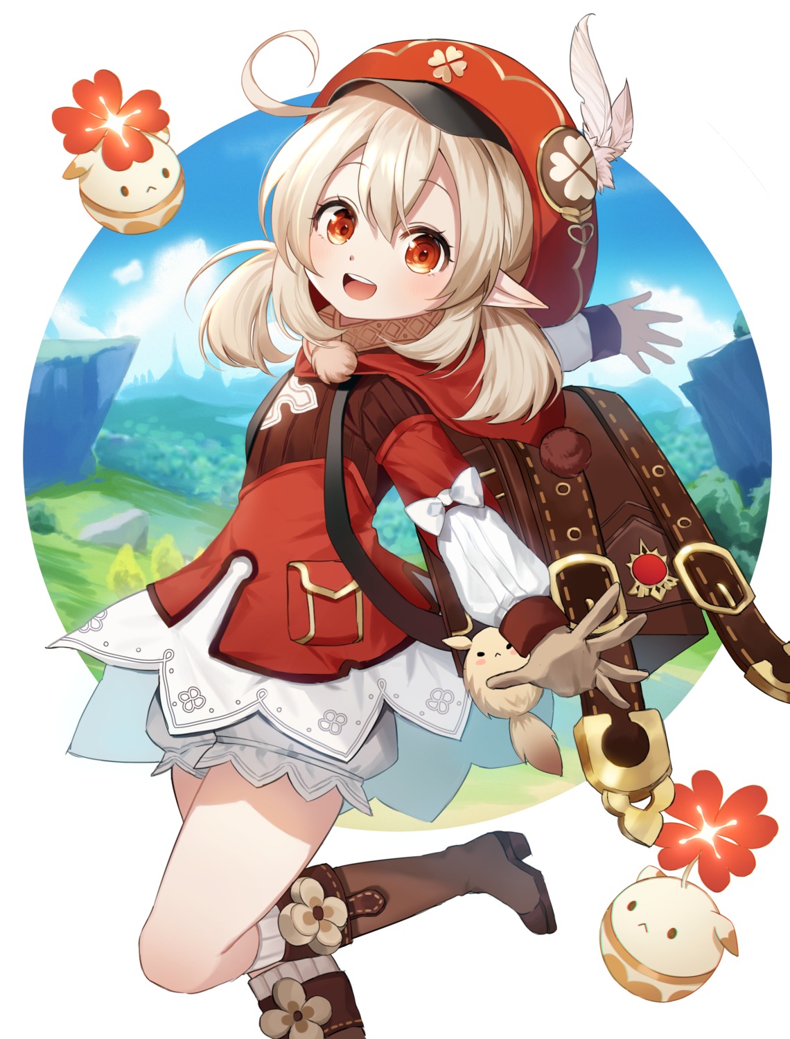 bloomers, genshin_impact, heels, klee, pointy_ears, roti