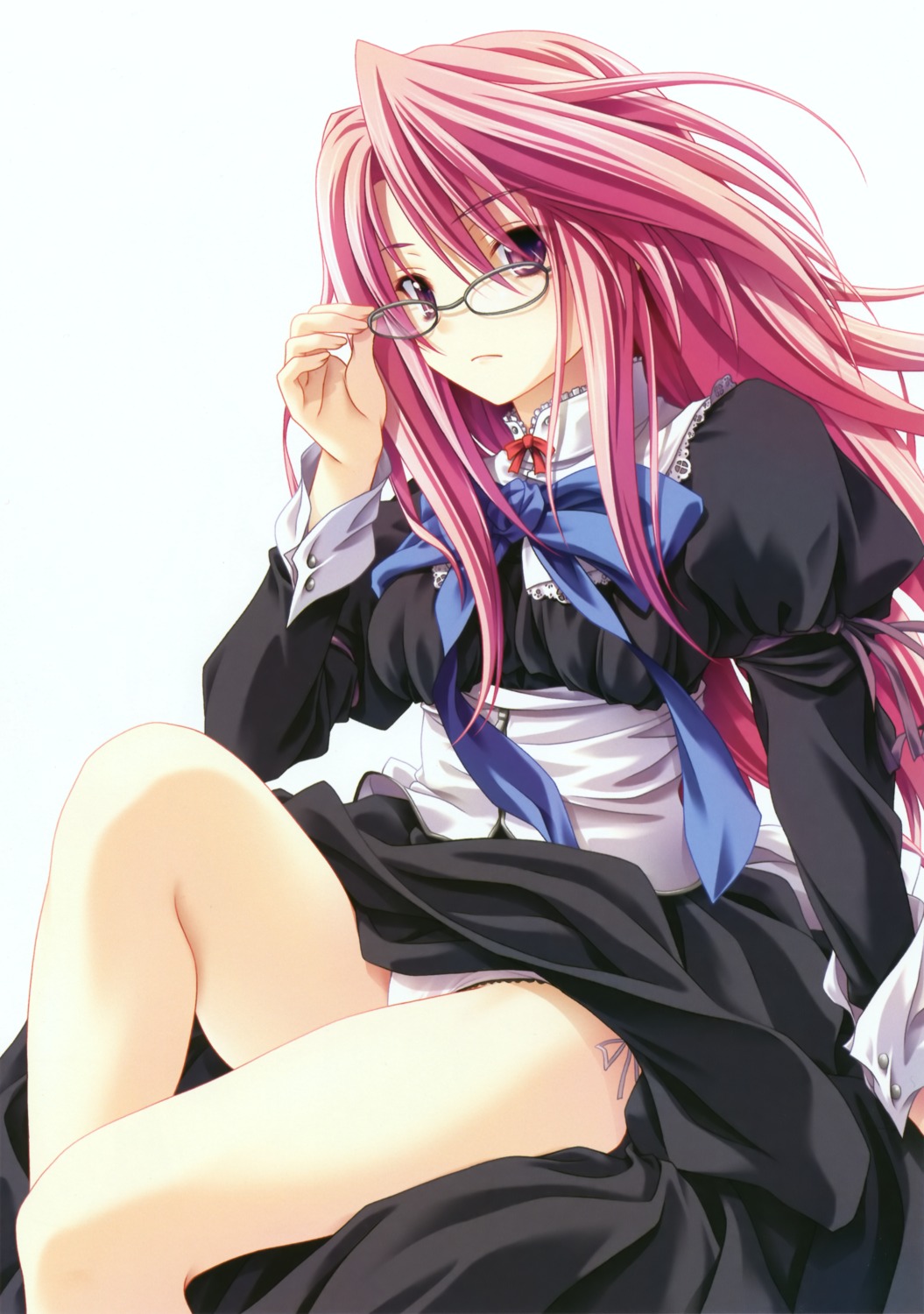 kanojo-tachi_no_ryuugi, megane, miyama-zero, pantsu, string_panties, yumihiki_honoka