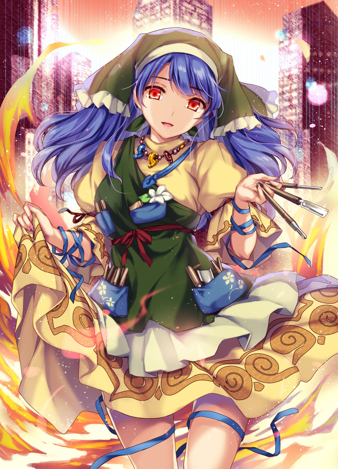 haniyasushin_keiki, monety, skirt_lift, touhou