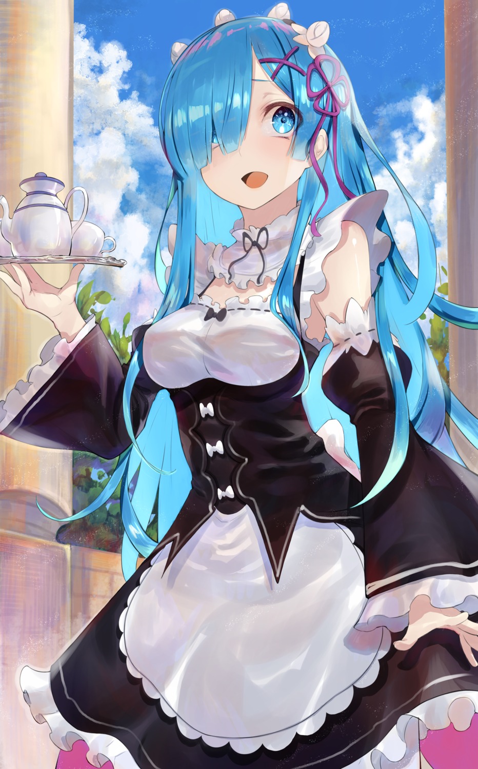 maid, r_(ryo), re:zero_kara_hajimeru_isekai_seikatsu, rem_(re_zero)