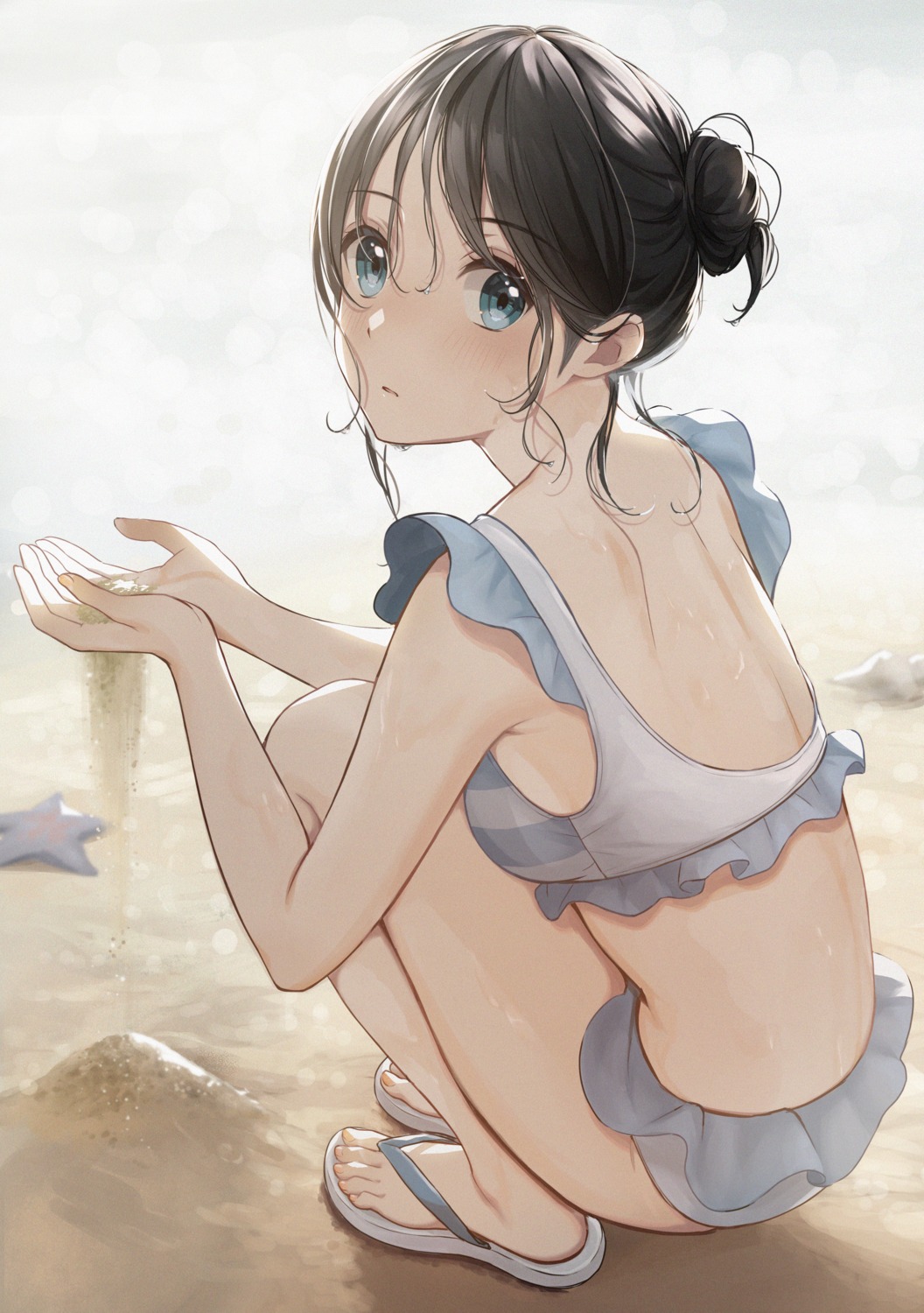 bikini, swimsuits, utaka_(anyoanyot), wet