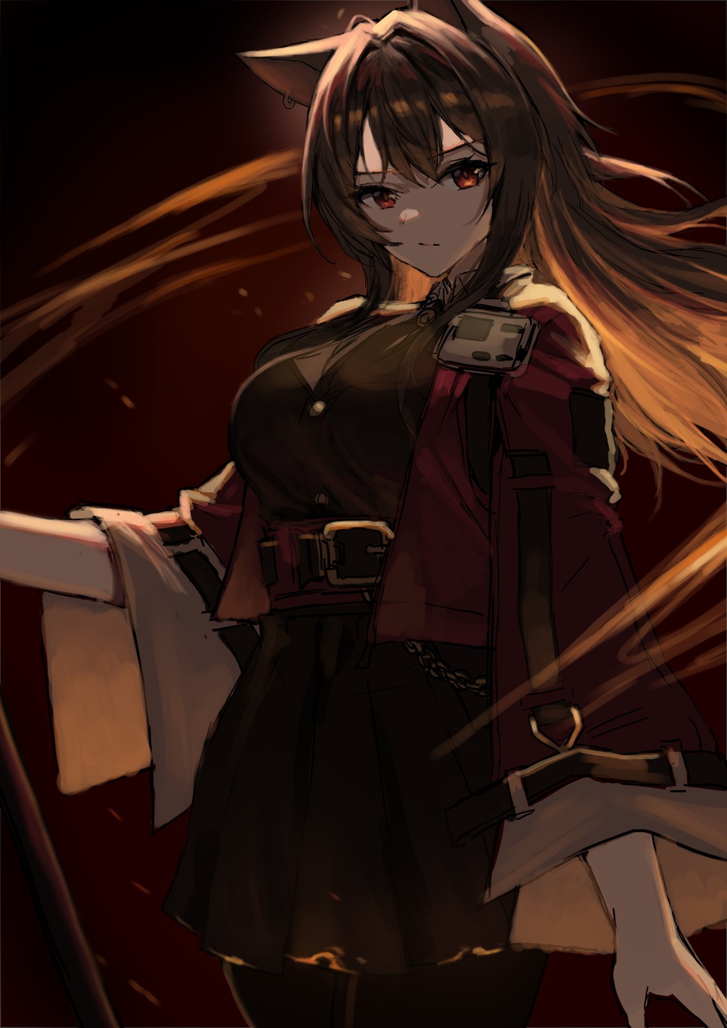 animal_ears, arknights, molyb, skyfire_(arknights)