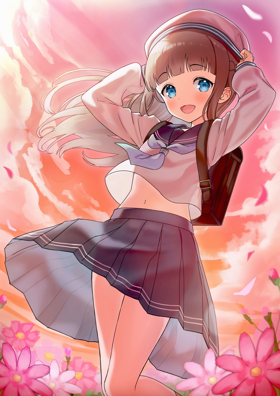 luna_(mi-chanman), see_through, seifuku, shirt_lift, skirt_lift