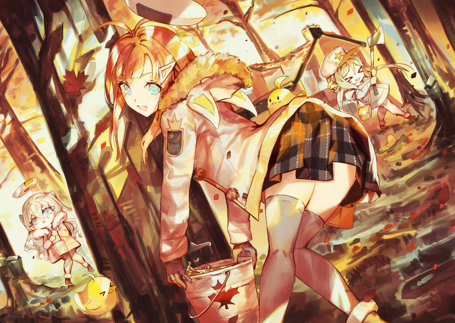 azur_lane, foxhound_(azur_lane), manjuu_(azur_lane), seifuku, softmode, thighhighs, weapon
