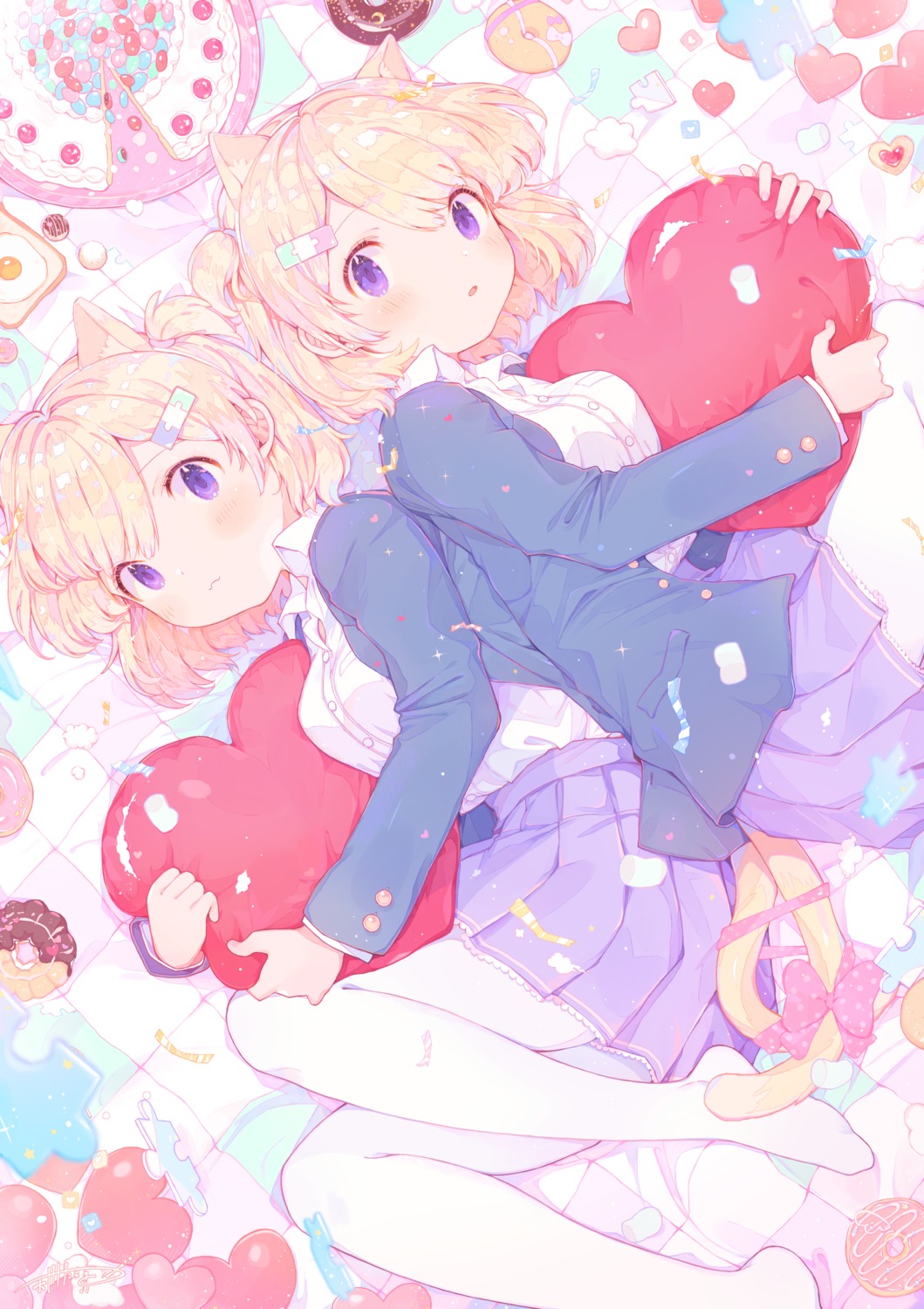 amakawatamawono, animal_ears, nekomimi, pantyhose, possible_duplicate, seifuku, skirt_lift, tail