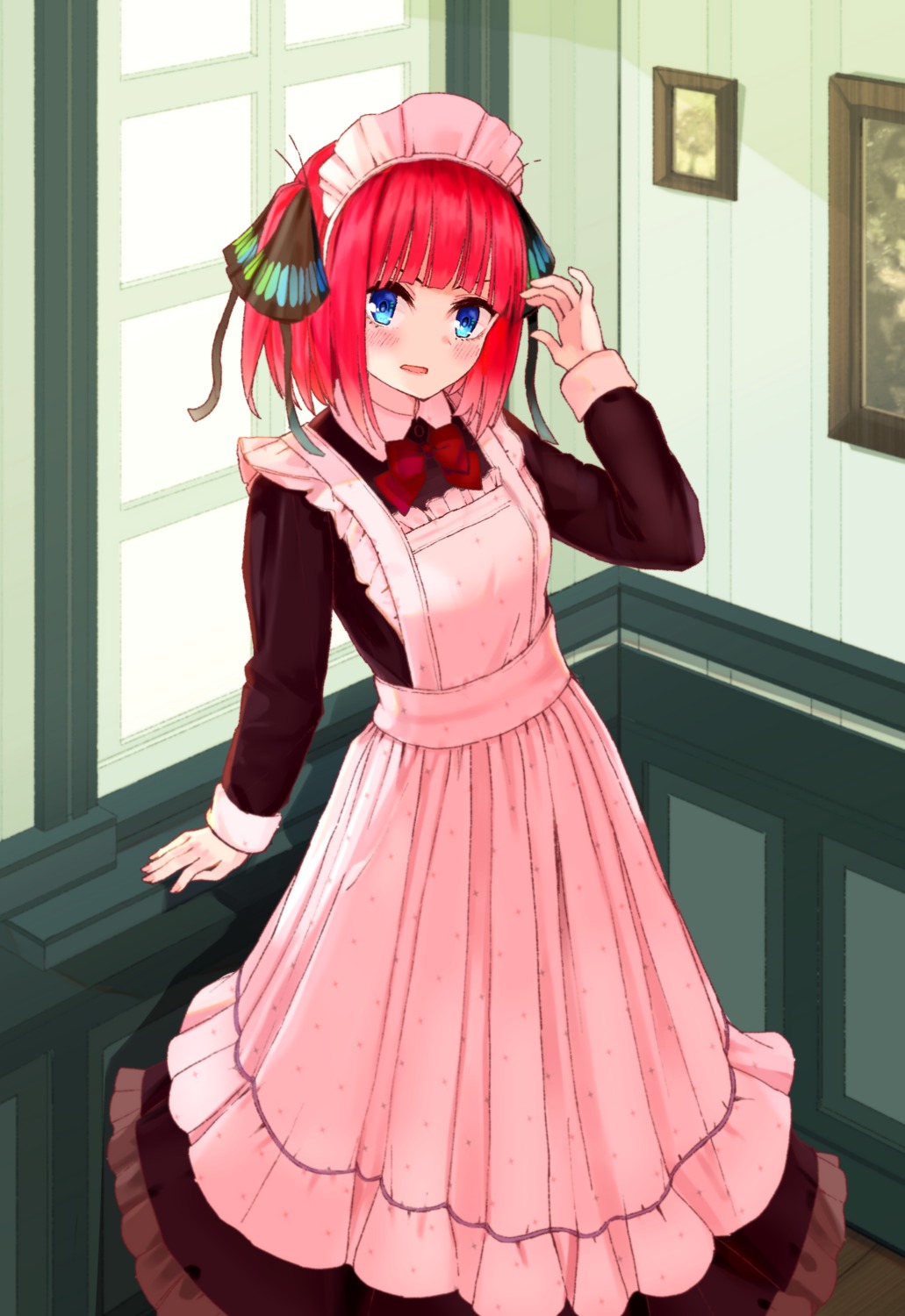 5-toubun_no_hanayome, maid, mizusaki_rain, nakano_nino