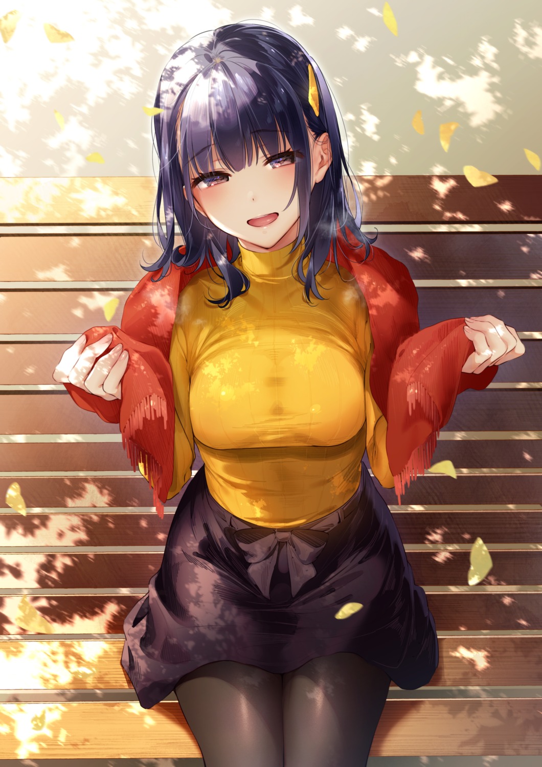 hizuki_akira, pantyhose, sweater
