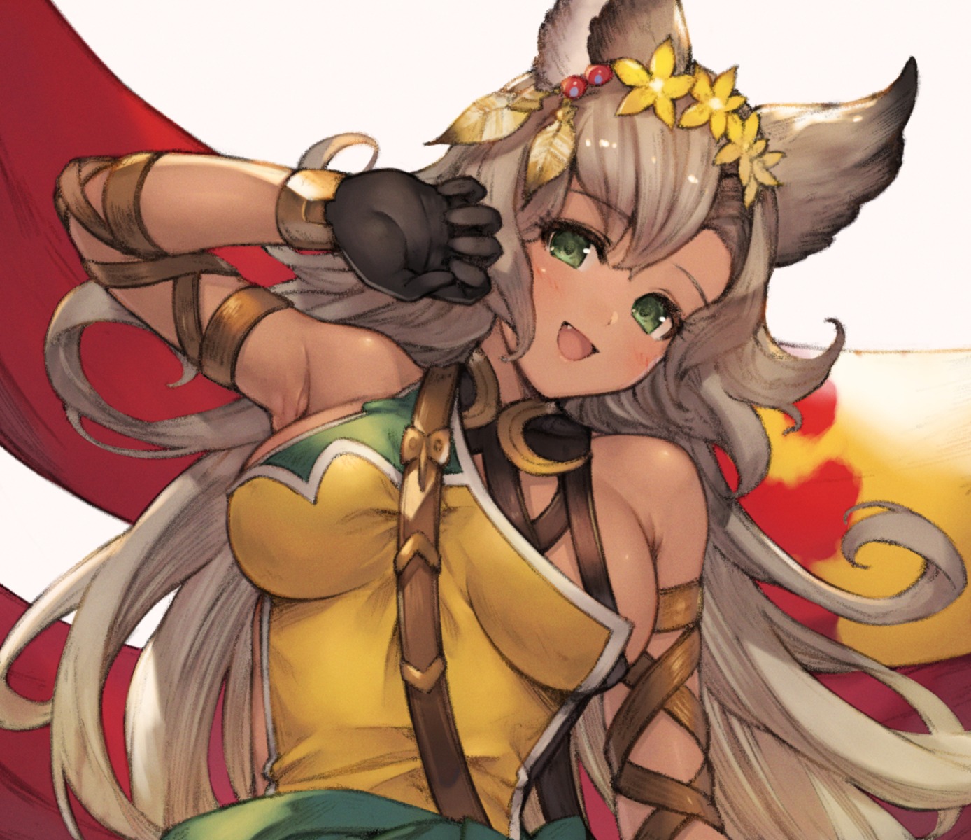 animal_ears, granblue_fantasy, koretsuki_azuma, nemone, no_bra
