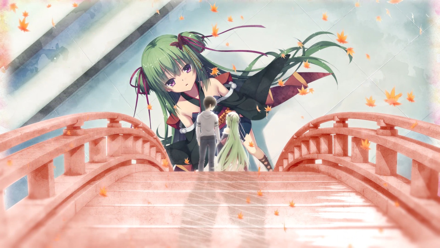 cap, detexted, japanese_clothes, murasame_(senren_banka), muririn, senren_banka, wallpaper, yuzu-soft