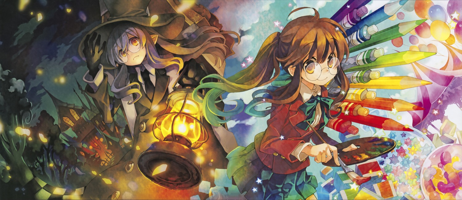 ga_geijutsuka_art_design_class, hitsugi_katsugi_no_kuro., kiyuduki_satoko, megane, pointy_ears, seifuku, yamaguchi_kisaragi