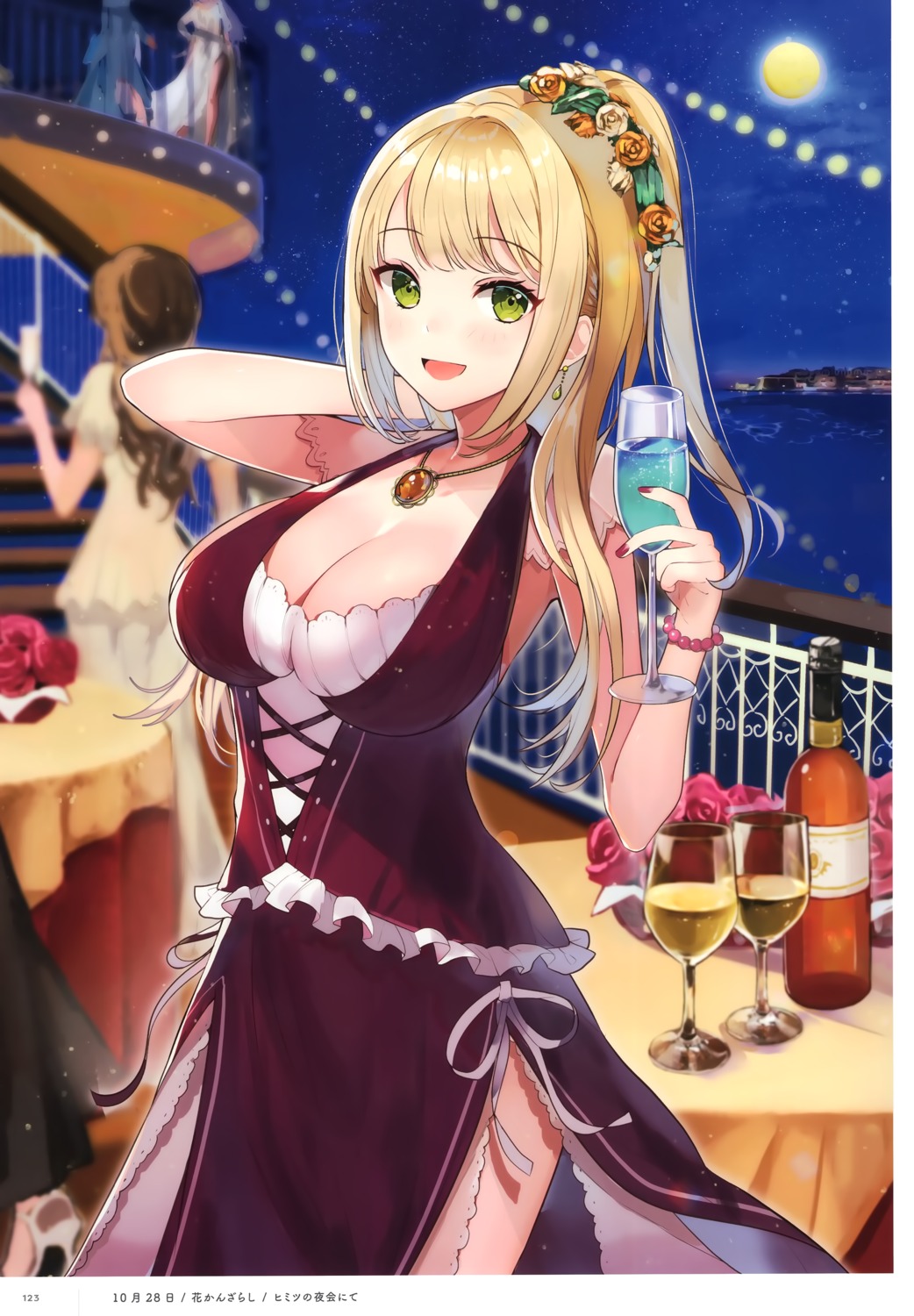 cleavage, dress, hanakanzarashi