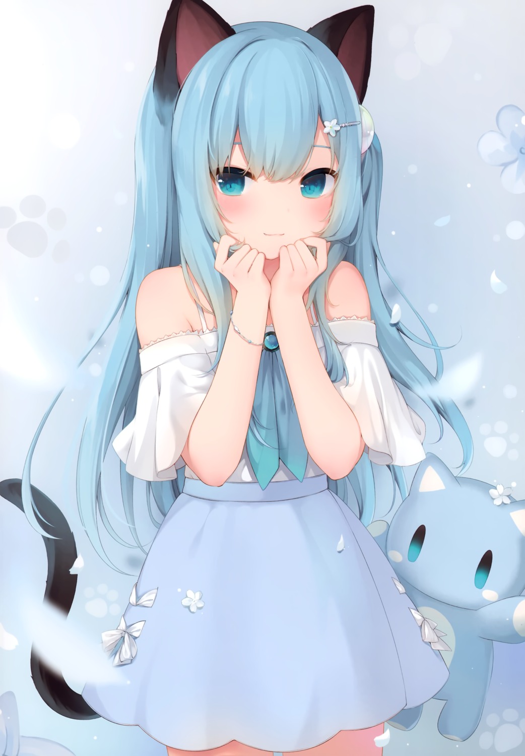 amashiro_natsuki, animal_ears, neko, nekoha_shizuku, nekomimi, possible_duplicate, tail