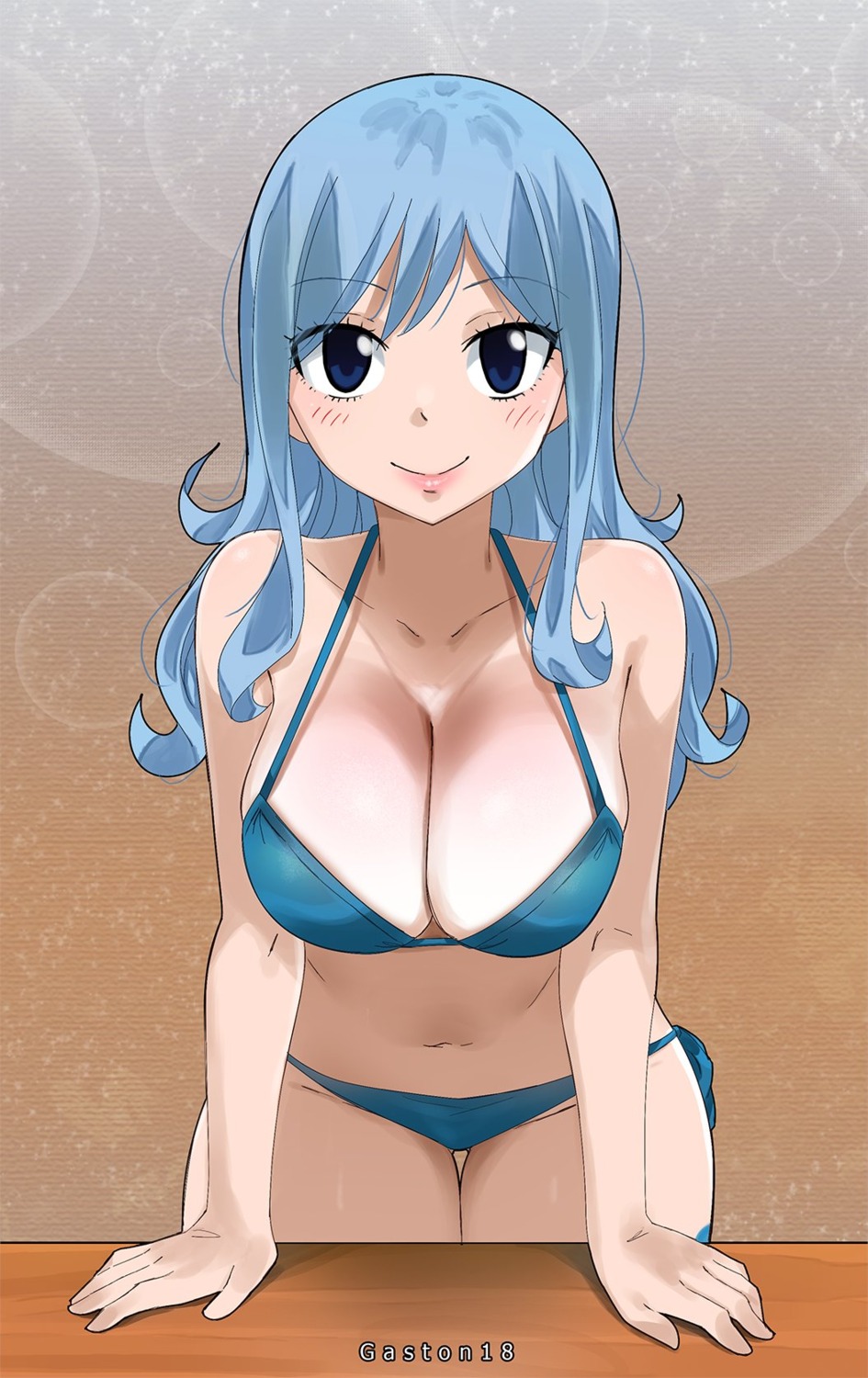 bikini, cleavage, fairy_tail, gaston18, juvia_lockser, swimsuits