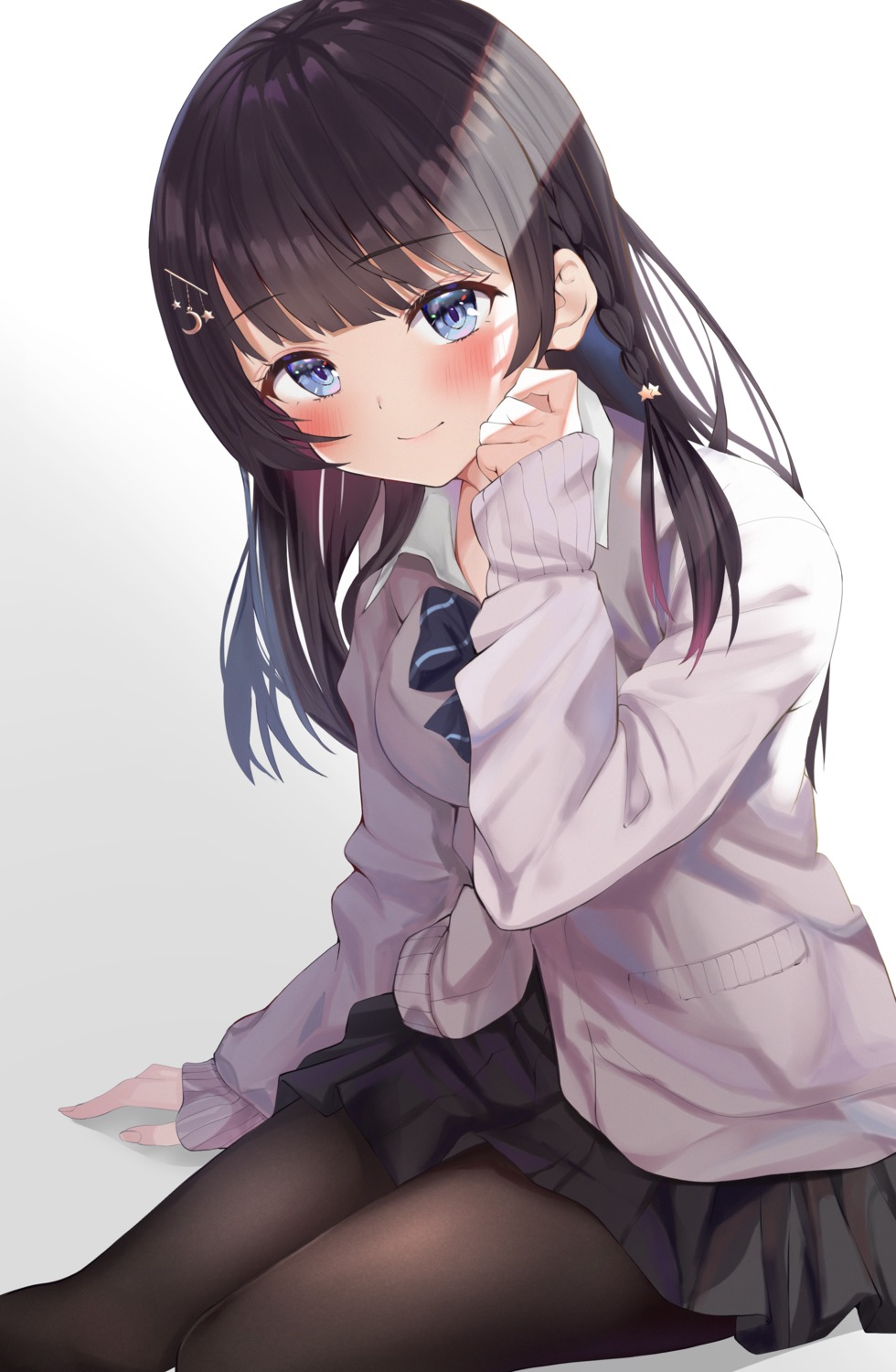 pantyhose, seifuku, sweater, tsukasa