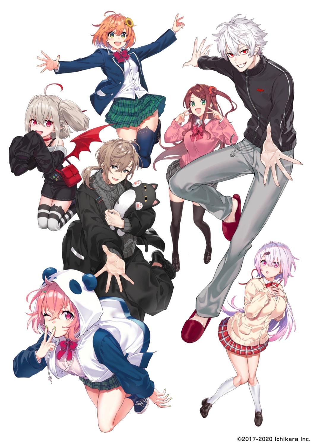 akabane_youko, arisaka_ako, honma_himawari, kanae_(nijisanji), kuzuha_(nijisanji), makaino_ririmu, nijisanji, nijisanji_gamers