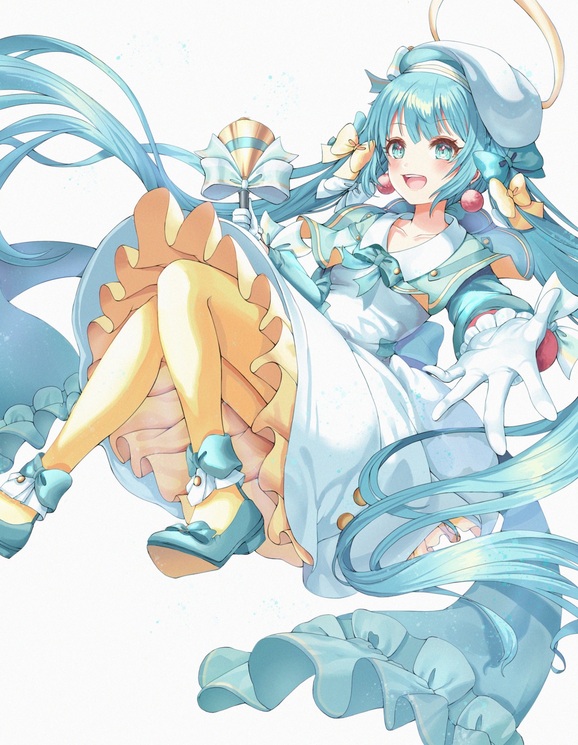 dress, hatsune_miku, kinyouny, pantyhose, skirt_lift, vocaloid