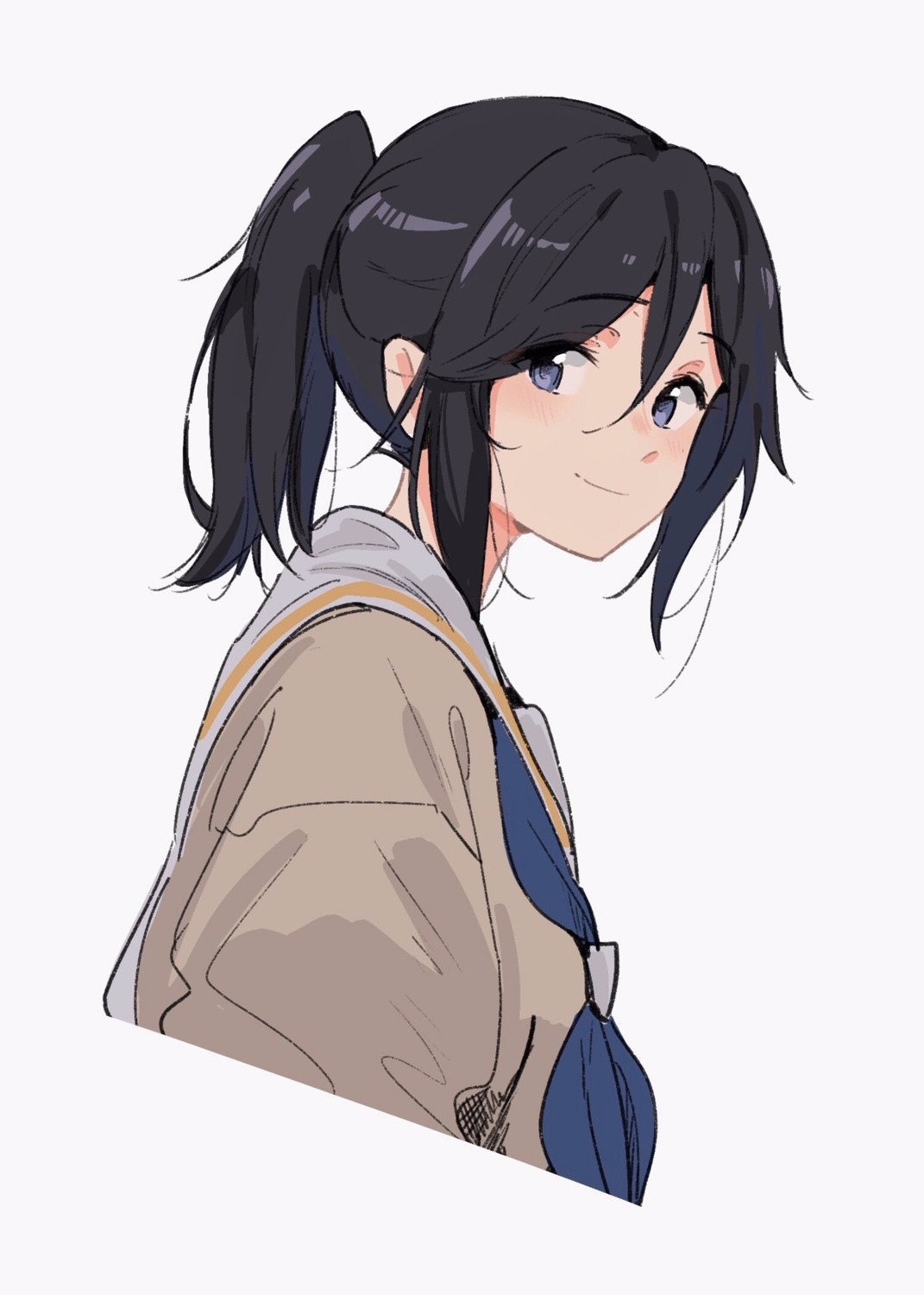 bonryuu, hibike!_euphonium, kasaki_nozomi, liz_to_aoi_tori, seifuku, sketch, sweater