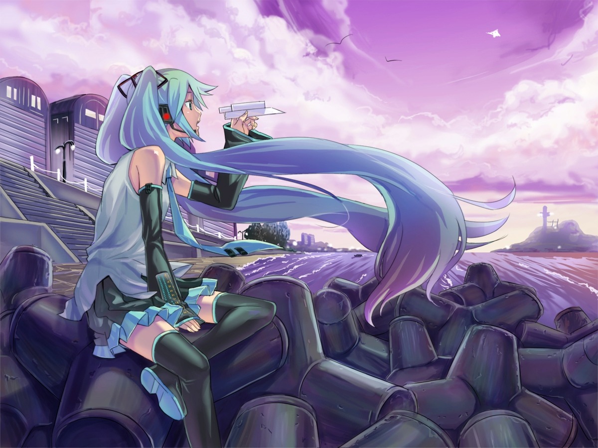 hatsune_miku, hikiyama_towa, thighhighs, vocaloid