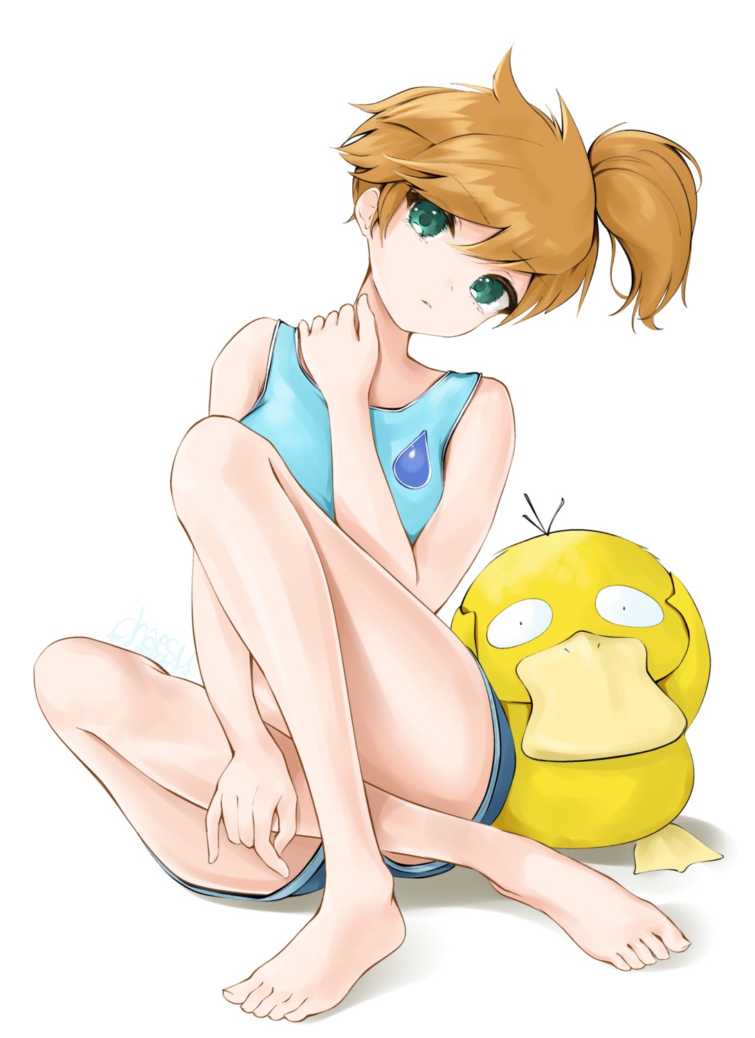 chaesu, feet, kasumi_(pokemon), pokemon, pokemon_frlg, pokemon_rgby, psyduck