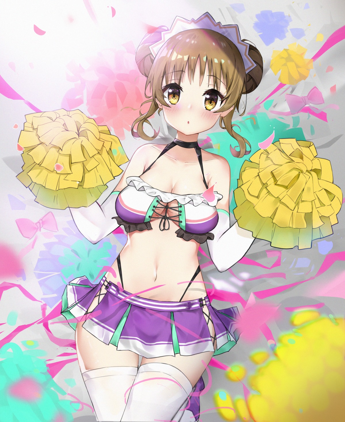 amano_suzume, bikini, cheerleader, princess_connect!, princess_connect!_re:dive, sanmery, swimsuits, thighhighs