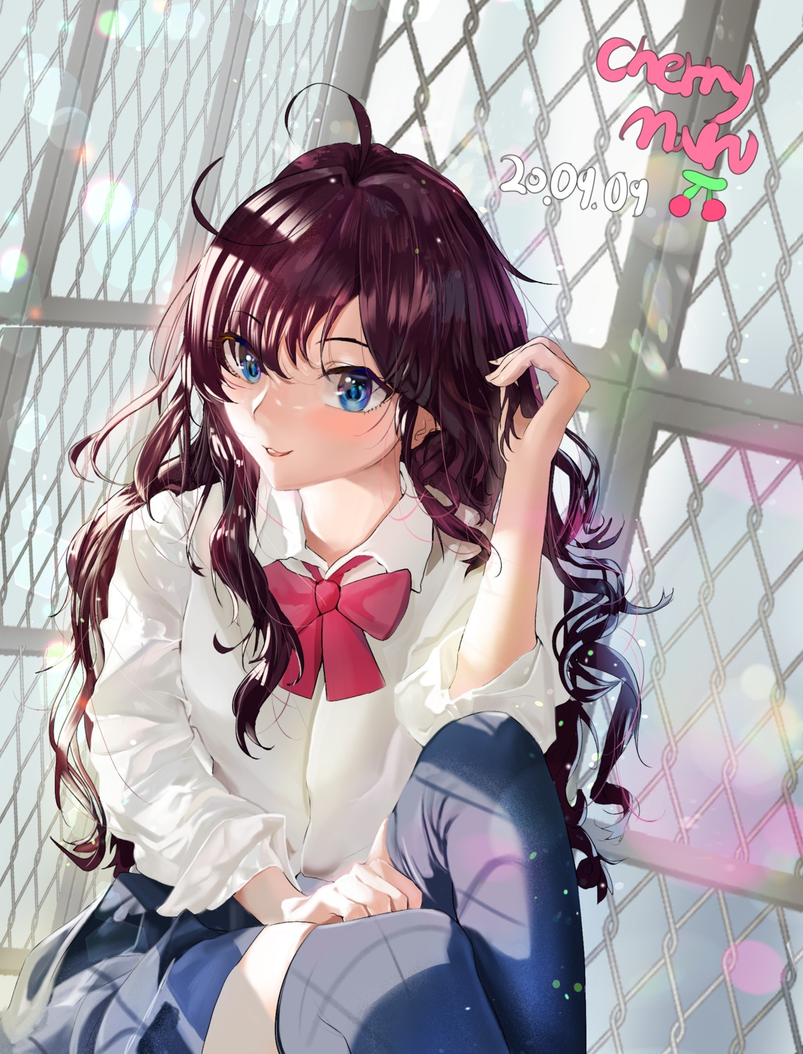 cherrymaru, ichinose_shiki, seifuku, the_idolm@ster, the_idolm@ster_cinderella_girls, thighhighs