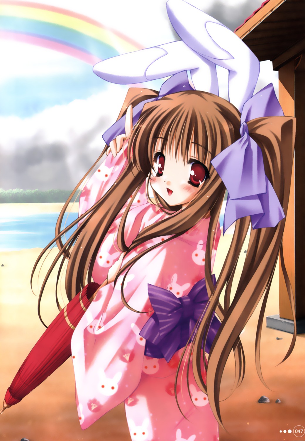 animal_ears, bunny_ears, moekibara_fumitake, piz, purism_egoist, yukata