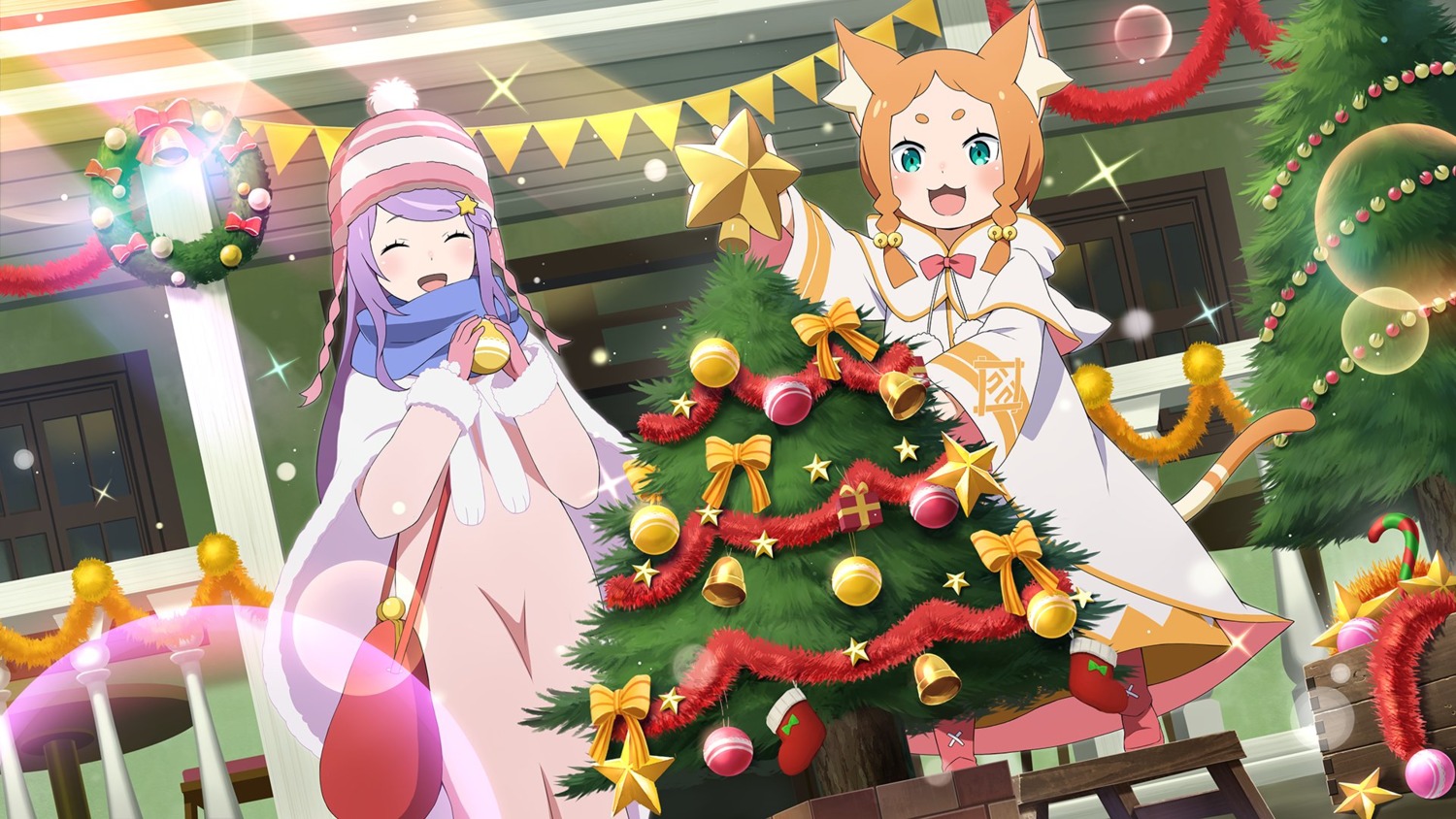 anastasia_hoshin, animal_ears, christmas, dress, mimi_pearlbaton, neko, re:zero_kara_hajimeru_isekai_seikatsu, tagme