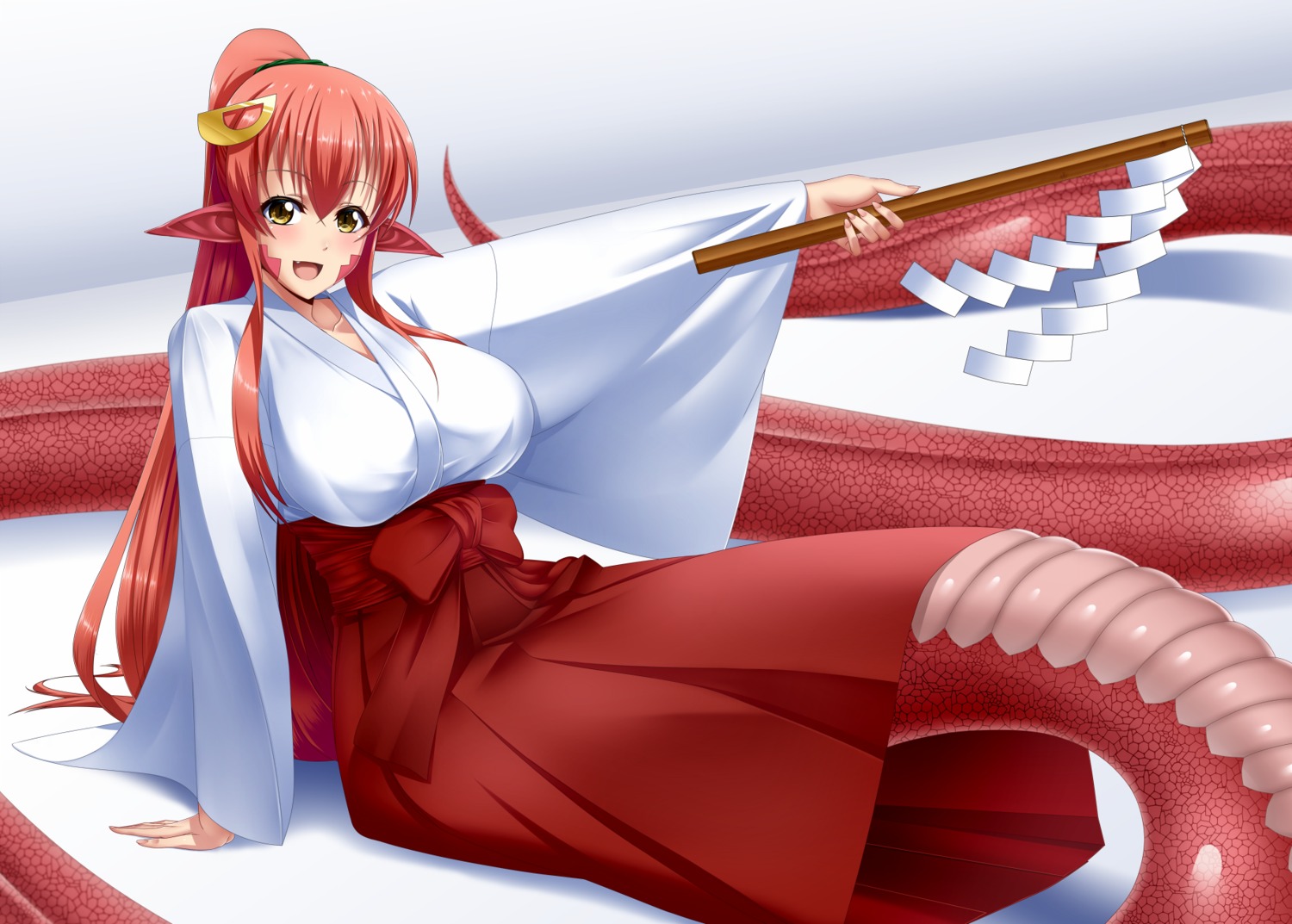 kagiyama_(clave), miia_(monster_musume), miko, monster_girl, monster_musume_no_iru_nichijou, pointy_ears, tail