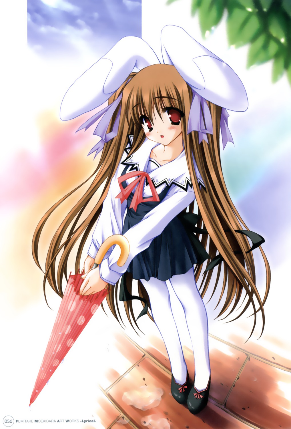 animal_ears, bunny_ears, dress, moekibara_fumitake, pantyhose, piz, purism_egoist