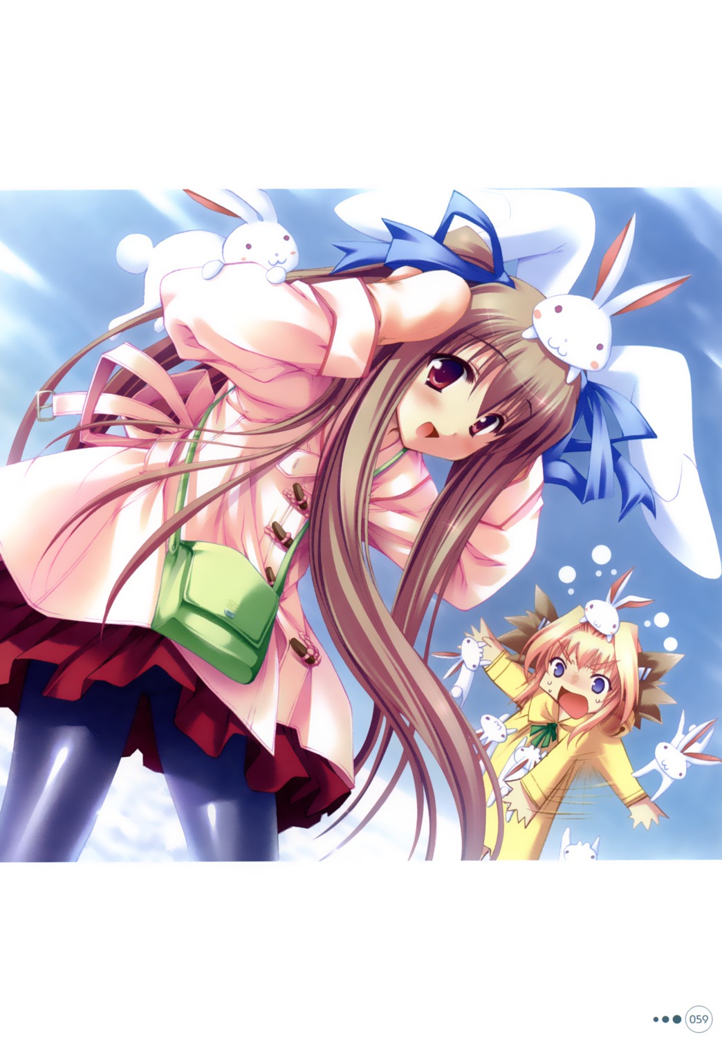 animal_ears, bunny_ears, moekibara_fumitake, pantyhose, piz, purism_egoist, run