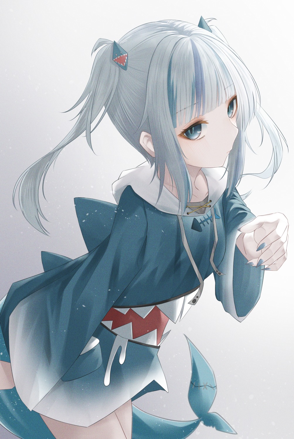dress, gawr_gura, hololive, hololive_english, tail, yuzuno_kaori