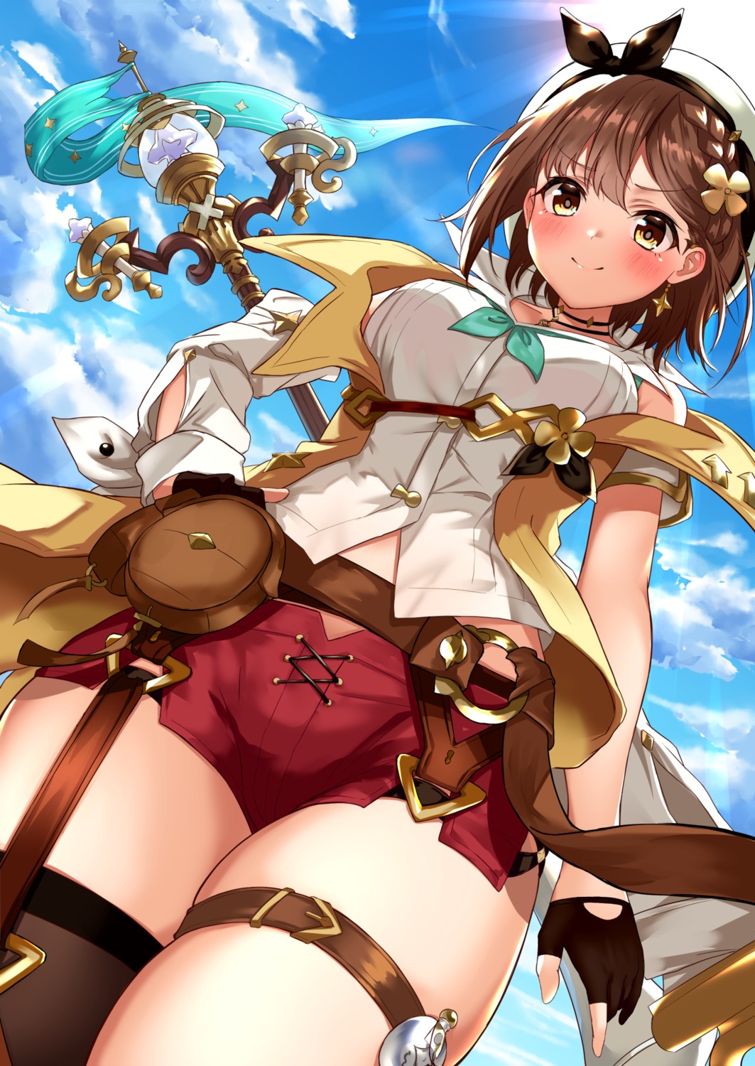 atelier, atelier_ryza, atelier_ryza_2, garter, meri-san, reisalin_stout, thighhighs, weapon